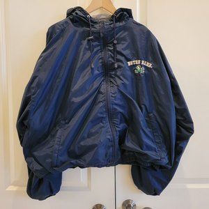 Notre Dame Vintage Blue Windbreaker Jacket - Size Large